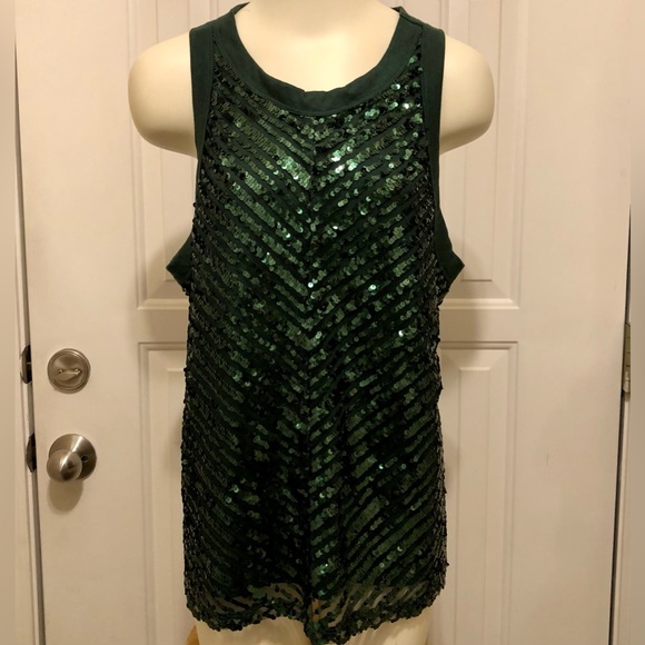NOBO NO BOUNDARIES Green Sequin Sleeveless Top NWT XXXL JUNIORS PLUS SIZE - Picture 1 of 13